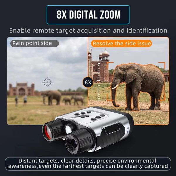 NV2188 — Jumelles de vision nocturne 4K holographiques, batterie 9000 mAh, lampe blanche, 350-400 m, écran 3,2" NV2188 — Jumelles de vision nocturne 4K holographiques, batterie 9000 mAh, lampe — vue 16