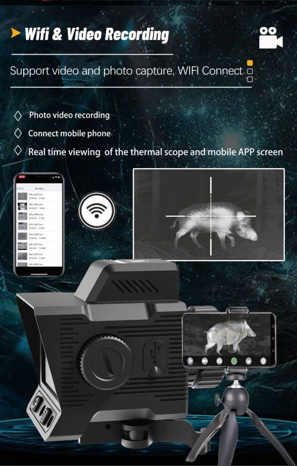 DTS219 — Caméra thermique 256×192, télémètre 1200 m, calcul balistique, WiFi, détecteur 12 µm NETD <30 mK DTS219 — Caméra thermique 256×192, télémètre 1200 m, calcul balistique, WiFi, dé — vue 17