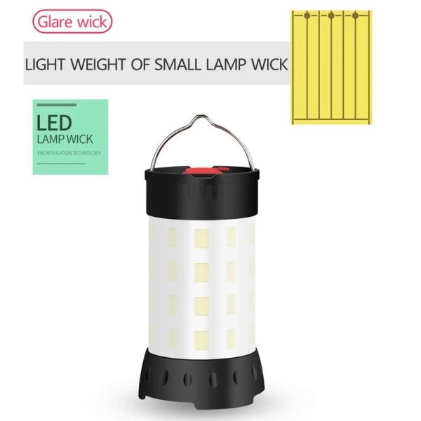 Lanterne de camping rechargeable — 5 modes dont rouge et SOS, base magnétique, 48 h d'autonomie Lanterne de camping rechargeable — vue 17
