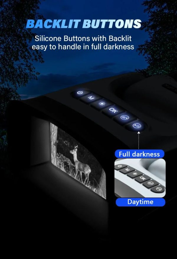 DT89 — Jumelles de vision nocturne 4K 48 MP, écran IPS 4", objectif orientable 180°, boussole, 10000 mAh DT89 — Jumelles de vision nocturne 4K 48 MP, écran IPS 4″, objectif orientable 1 — vue 16