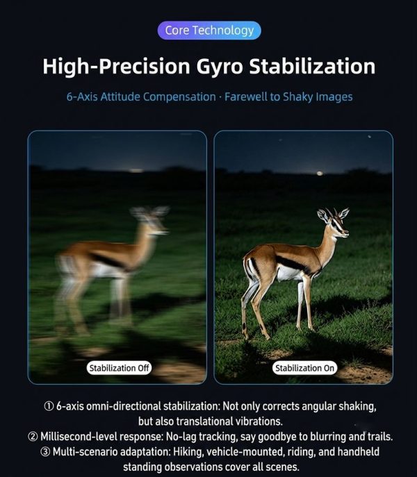 R88 — Jumelles thermiques et vision nocturne, télémètre 1000 m, stabilisation gy — vue 17