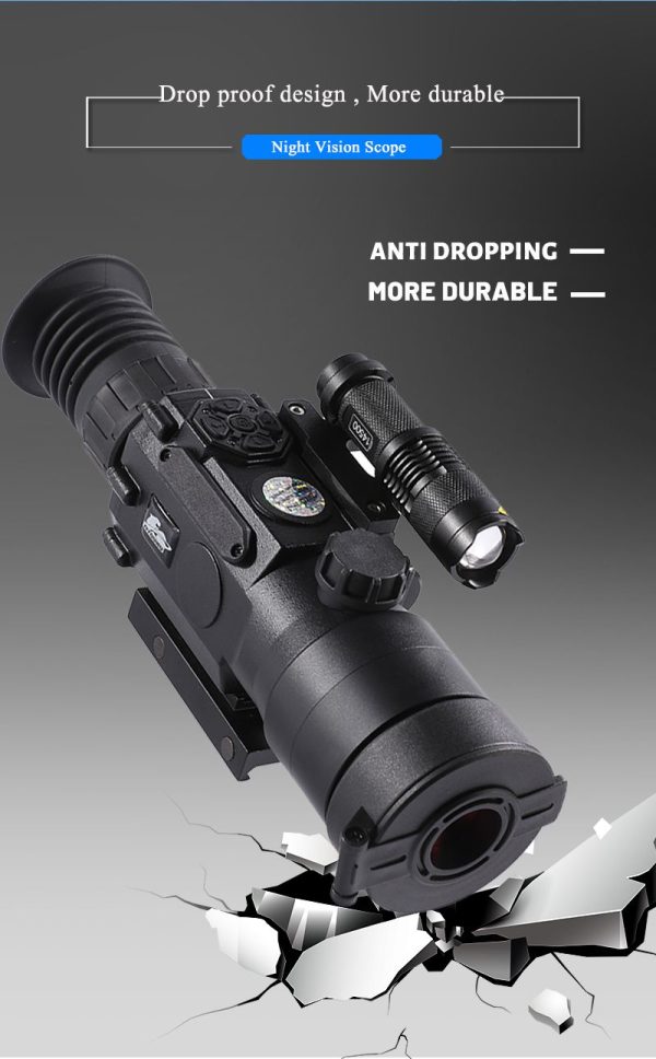PQ1W — Lunette de vision nocturne 1080p, zoom 11x, 600 m sous les étoiles, traitement FMC bleu, WiFi, IP65 PQ1W — Lunette de vision nocturne 1080p, zoom 11x, 600 m sous les étoiles, trait — vue 18