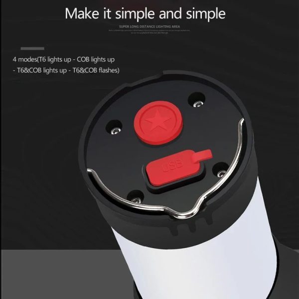 Lanterne de camping rechargeable — 5 modes dont rouge et SOS, base magnétique, 48 h d'autonomie Lanterne de camping rechargeable — vue 19