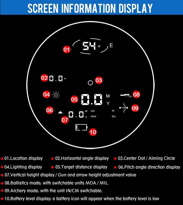 Jumelles télémètre laser LRB30 10x42 — portée 5000 yards, boussole, balistique, recharge solaire Jumelles télémètre laser LRB30 10×42 — vue 19
