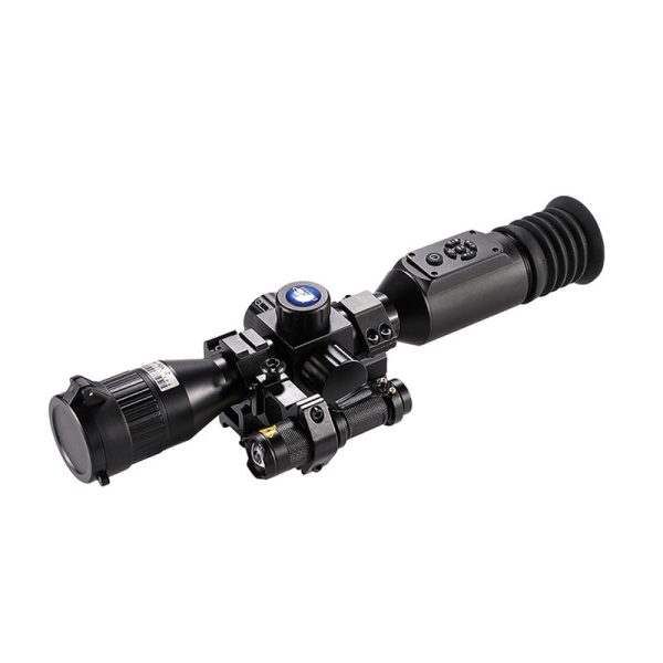 NV003 — Lunette de vision nocturne, objectif 35 mm, écran OLED rond 454×454, capteur 0,001 lux, IR 5 W à 200 m, laser intégré NV003 — Lunette de vision nocturne, objectif 35 mm, écran OLED rond 454×454, capteur 0,001 lux, IR 5 W à 200