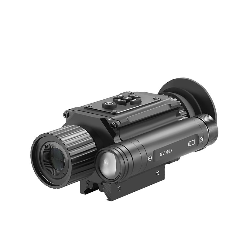 NV002 — Lunette de vision nocturne 4x, écran rond 454×454, IR 850 nm 3 W, zoom 1-8x, USB-C, montage Picatinny