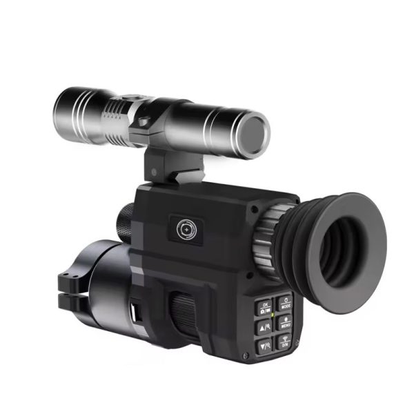 Lunette de vision nocturne WiFi — 960p, portée 300 m, illuminateur IR à zoom, viseur point rouge, mallette et carte 32 Go incluses Lunette de vision nocturne WiFi — 960p, portée 300 m, illuminateur IR à zoom, viseur point rouge, mallette et