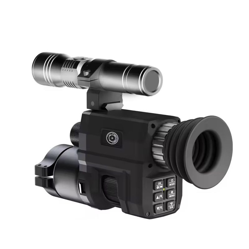 Lunette de vision nocturne WiFi — 960p, portée 300 m, illuminateur IR à zoom, viseur point rouge, mallette et carte 32 Go incluses Lunette de vision nocturne WiFi — 960p, portée 300 m, illuminateur IR à zoom, viseur point rouge, mallette et