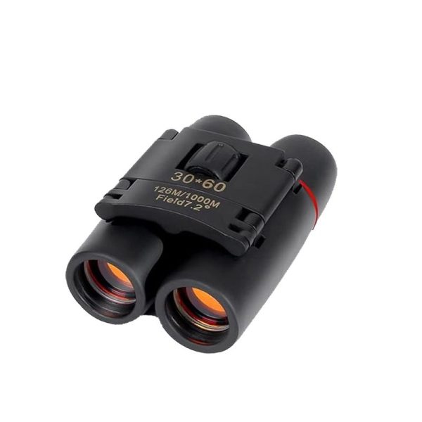 Jumelles compactes pliantes 30x60 — 172 g, prisme BAK4, champ 126 m à 1000 m, étui inclus Jumelles compactes pliantes 30×60 — 172 g, prisme BAK4, champ 126 m à 1000 m, étui inclus