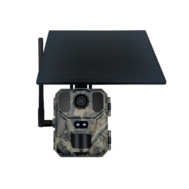 Mini900Pro — Caméra de chasse 4G solaire, alertes temps réel, GPS, vidéo 2K, IP65