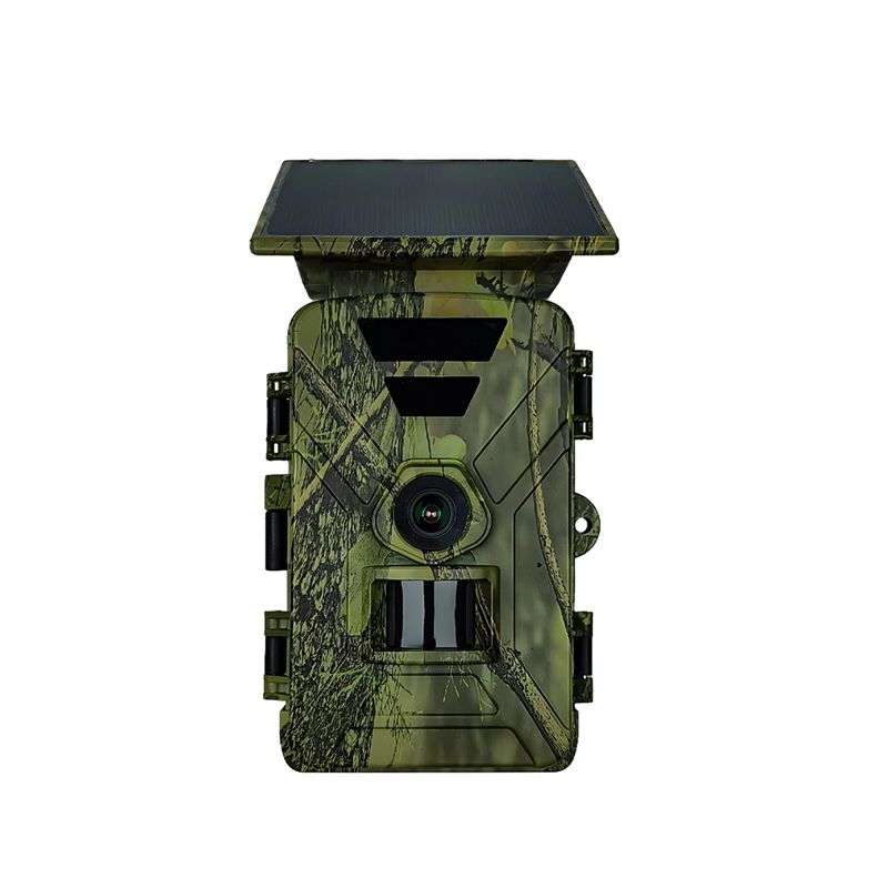 Caméra de chasse 8K 60 MP solaire — WiFi et application, batterie 5200 mAh, PIR 120°