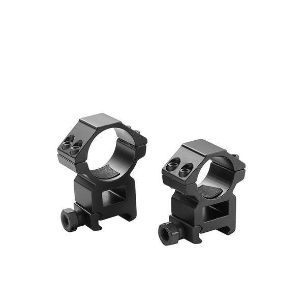 Paire de colliers de montage 25,4 / 30 mm — rail 11 ou 20 mm, alliage léger, clé fournie Paire de colliers de montage 25,4 / 30 mm — rail 11 ou 20 mm, alliage léger, clé fournie
