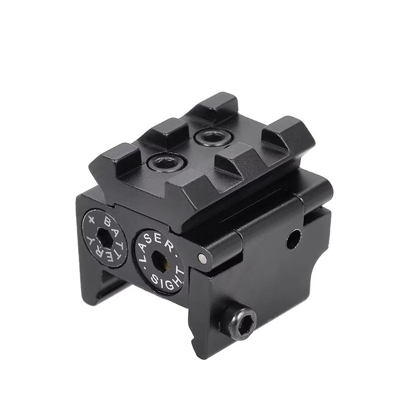 Viseur laser compact à double rail — rouge ou vert, réglages séparés, bouton poussoir, empilable