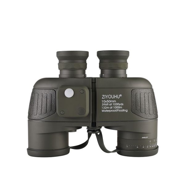 Jumelles 10x50 à boussole et télémètre — réticule éclairé, prisme BAK4, champ 132 m à 1000 m Jumelles 10×50 à boussole et télémètre — réticule éclairé, prisme BAK4, champ 132 m à 1000 m