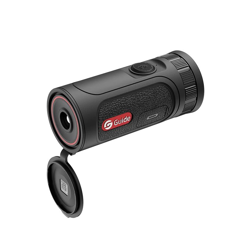 Guide TE Mini — Monoculaire thermique 256×192 à 12 µm, NETD 30 mK, écran tactile AMOLED, 200 g, IP67, WiFi bi-bande Guide TE Mini — Monoculaire thermique 256×192 à 12 µm, NETD 30 mK, écran tactile AMOLED, 200 g, IP67, WiFi
