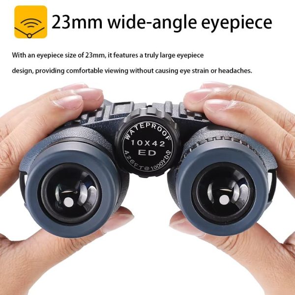 Jumelles 10x42 — prisme BAK4, film diélectrique haute réflectivité, structure métal, oculaires 23 mm Jumelles 10×42 — prisme BAK4, film diélectrique haute réflectivité, structure mé — vue 2