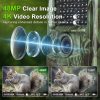 LCK229 — Caméra de chasse 4K 48 MP, vision nocturne discrète 850 nm, IP67, écran 2" LCK229 — Caméra de chasse 4K 48 MP, vision nocturne discrète 850 nm, IP67, écran — vue 2