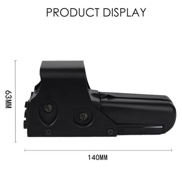 Viseur point rouge 552 — fenêtre 30×22 mm, 5 niveaux de luminosité, réglages 1/2 MOA à clics, piles AA Viseur point rouge 552 — vue 2