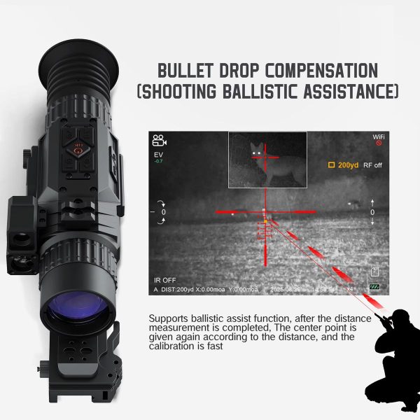 TRV-ND40 — Lunette 4K, zoom auto 4-16x, lentilles Lanthanide et traitement UWIR, télémètre 1200 m, 1000 m de jour TRV-ND40 — Lunette 4K, zoom auto 4-16x, lentilles Lanthanide et traitement UWIR, — vue 2