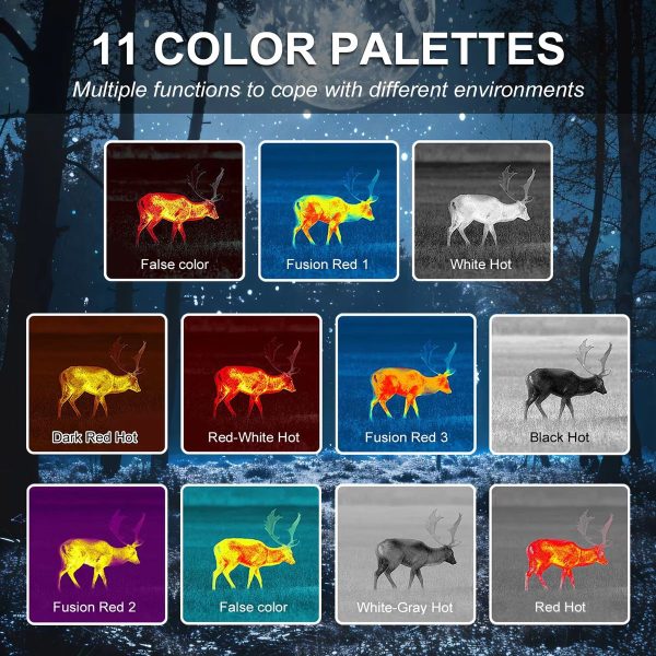 RY010 — Lunette 2-en-1 thermique et vision nocturne, 256×192 à 60 Hz, 25 mK, 500 m, 11 palettes, 7x optique RY010 — Lunette 2-en-1 thermique et vision nocturne, 256×192 à 60 Hz, 25 mK, 500 — vue 2