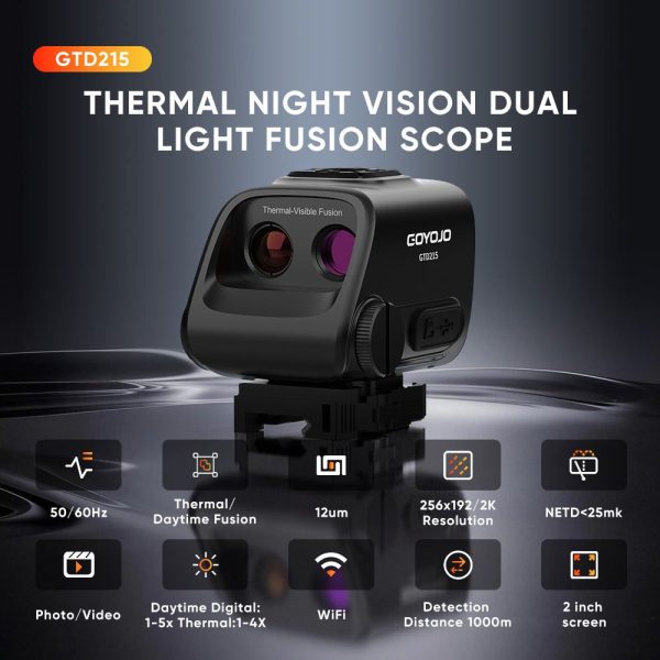 GOYOJO GTD215 — Lunette fusion double capteur, thermique 256×192 et 2K couleur,  — vue 2