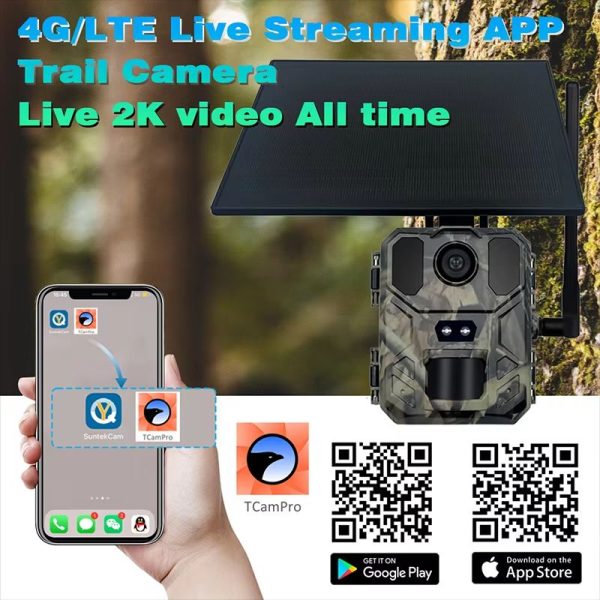 Mini900Pro — Caméra de chasse 4G solaire, alertes temps réel, GPS, vidéo 2K, IP65 Mini900Pro — Caméra de chasse 4G solaire, alertes temps réel, GPS, vidéo 2K, IP6 — vue 2