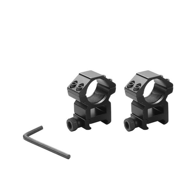 Paire de colliers de montage 25,4 / 30 mm — rail 11 ou 20 mm, alliage léger, clé fournie Paire de colliers de montage 25,4 / 30 mm — vue 2
