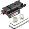 Viseur laser rouge bas profil — sous 5 mW, rail 20 mm, réglable, piles et clés fournies Viseur laser rouge bas profil — vue 2