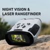 Jumelles de vision nocturne 2K avec télémètre laser — écran 3,5", carte 32 Go incluse, USB-C, objectif 25 mm Jumelles de vision nocturne 2K avec télémètre laser — vue 2