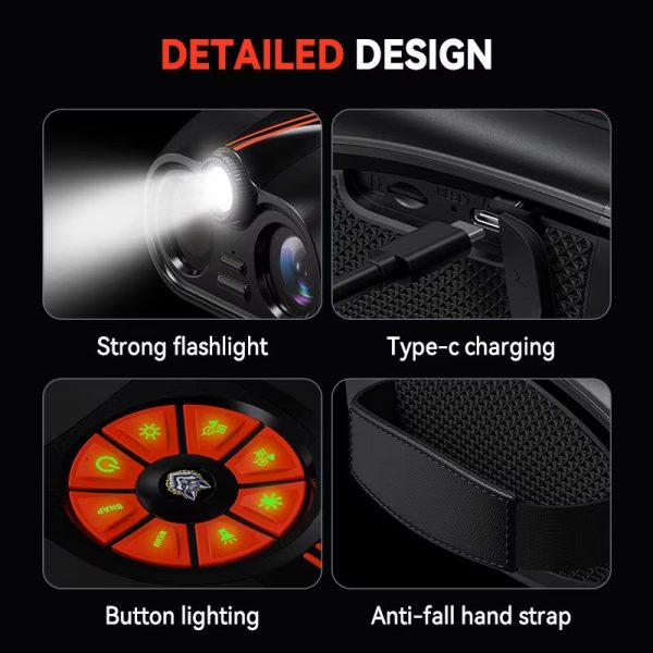 Jumelles de vision nocturne 4K — écran IPS 4,5", infrarouge 5 W sur 7 niveaux, 800 m, lampe intégrée, 5000 mAh Jumelles de vision nocturne 4K — vue 2