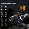 Jumelles numériques 12x32 avec caméra — écran rabattable 2,4", photos 48 MP, vidéo 2.5K, zoom 8x Jumelles numériques 12×32 avec caméra — vue 2