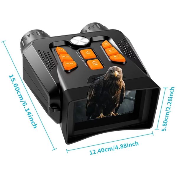 JA22 — Jumelles de vision nocturne 4K, 9 niveaux d'infrarouge, zoom 16x, écran 3", batterie 4000 mAh JA22 — Jumelles de vision nocturne 4K, 9 niveaux d’infrarouge, zoom 16x, écran 3 — vue 2