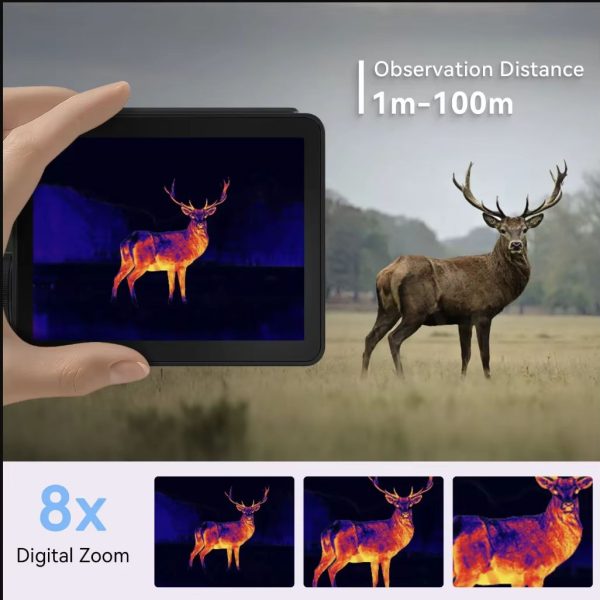 ClearView B215AL — Caméra thermique pour arc et observation, objectif F/1,0, zoom 8x, WiFi, montage arc ou trépied ClearView B215AL — vue 2