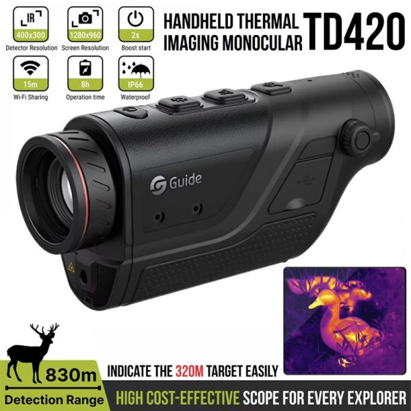 Guide TD210 — Monoculaire thermique 256×192 à 12 µm, objectif F/1,0, écran LCOS  — vue 2