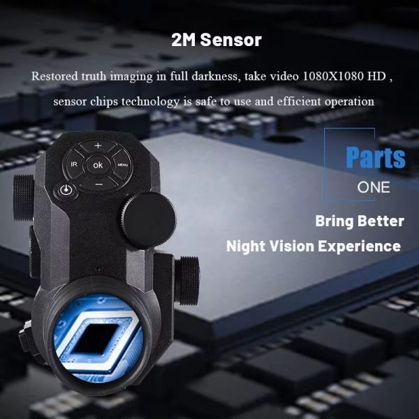 LW510 — Module clip-on de vision nocturne pour lunette, écran rond 640×640, capteur 2 MP, WiFi, batterie 18650, IPX6 LW510 — Module clip-on de vision nocturne pour lunette, écran rond 640×640, capt — vue 3