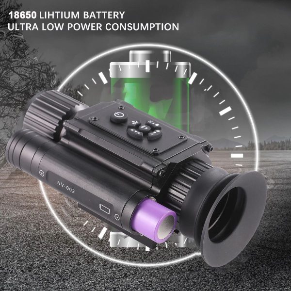NV002 — Lunette de vision nocturne 4x, écran rond 454×454, IR 850 nm 3 W, zoom 1-8x, USB-C, montage Picatinny NV002 — Lunette de vision nocturne 4x, écran rond 454×454, IR 850 nm 3 W, zoom 1 — vue 3