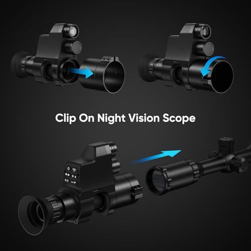 NV4A GOYOJO — Module clip-on de vision nocturne 1920p, 200-350 m, 280 g, relecture intégrée NV4A GOYOJO — Module clip-on de vision nocturne 1920p, 200-350 m, 280 g, relectu — vue 3