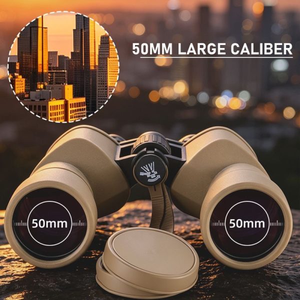 Jumelles 12x50 — oculaires 24 mm, prisme BAK4, traitement FMC, structure métal Jumelles 12×50 — oculaires 24 mm, prisme BAK4, traitement FMC, structure métal — vue 3