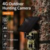 Caméra de chasse 4G LTE solaire — vision nocturne couleur, audio bidirectionnel, IP66, cloud gratuit Caméra de chasse 4G LTE solaire — vue 3