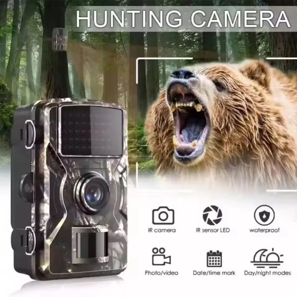 Caméra de chasse H1 16 MP 1080p — infrarouge invisible 940 nm, écran couleur, déclenchement automatique Caméra de chasse H1 16 MP 1080p — vue 3