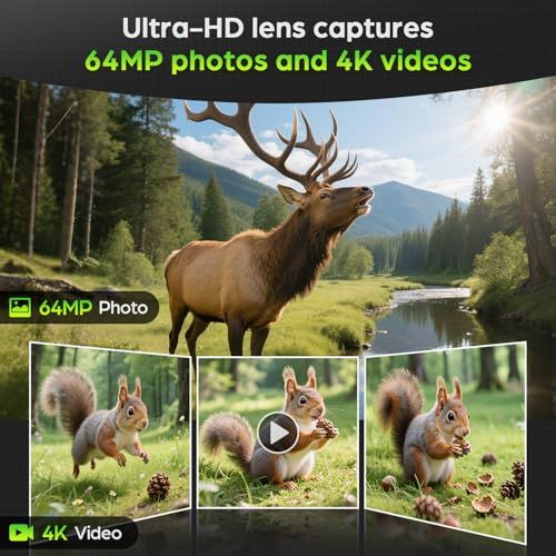 Caméra de chasse 4K 64 MP solaire — vue 3