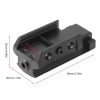 Viseur laser rechargeable USB — rouge ou vert, rail 20 mm, réglage 2 axes, 60 × 30 × 25 mm Viseur laser rechargeable USB — vue 3