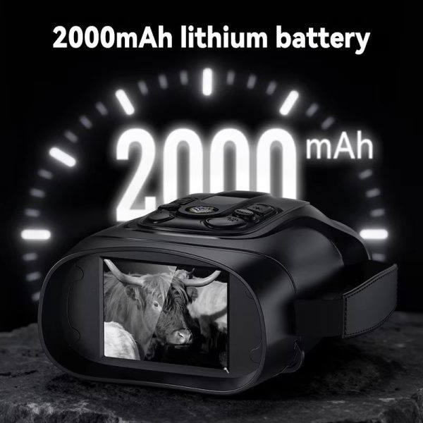 Jumelles de vision nocturne 1080p — infrarouge 5 W sur 7 niveaux, 800 m, écran IPS 2,8", stockage intégré Jumelles de vision nocturne 1080p — vue 3