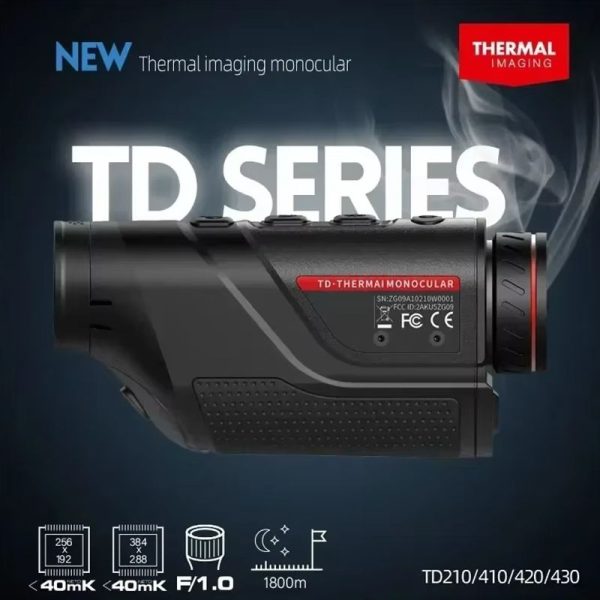 Guide TD210 — Monoculaire thermique 256×192 à 12 µm, objectif F/1,0, écran LCOS  — vue 3