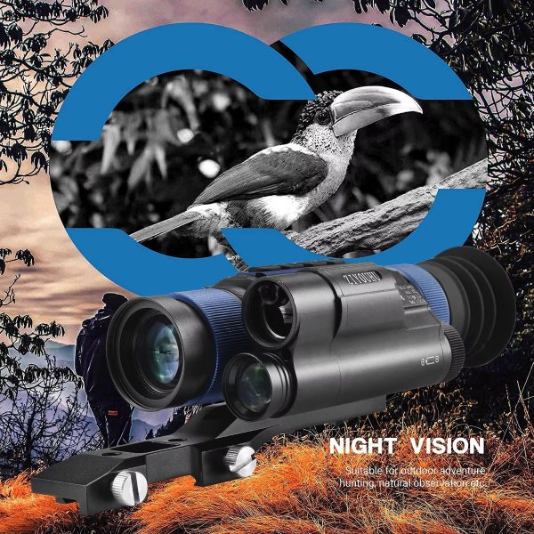 NV009A — Lunette de vision nocturne, boutons silencieux, zoom 16x, 3 niveaux d'IR, écran rond, amélioration d'image NV009A — Lunette de vision nocturne, boutons silencieux, zoom 16x, 3 niveaux d’I — vue 4