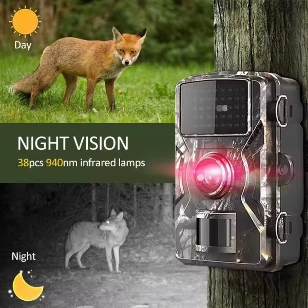 Caméra de chasse H1 16 MP 1080p — infrarouge invisible 940 nm, écran couleur, déclenchement automatique Caméra de chasse H1 16 MP 1080p — vue 4