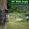 Caméra de chasse DL10 4K 64 MP — WiFi et Bluetooth, application avec carte, déclenchement 0,1 s, trépied inclus Caméra de chasse DL10 4K 64 MP — vue 4