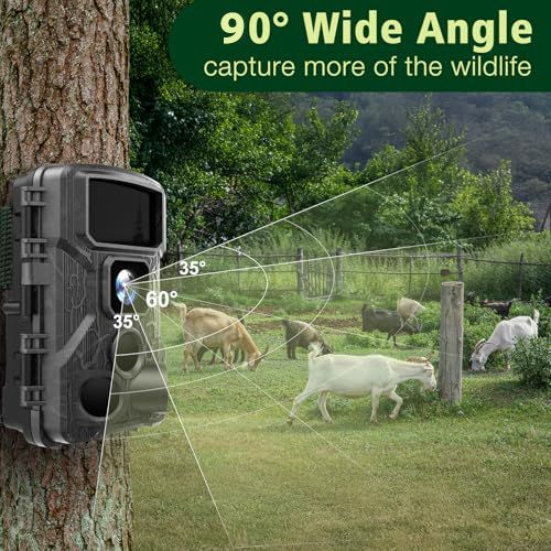 Caméra de chasse DL10 4K 64 MP — WiFi et Bluetooth, application avec carte, déclenchement 0,1 s, trépied inclus Caméra de chasse DL10 4K 64 MP — vue 4