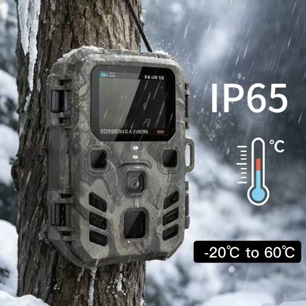 Mini301 — Caméra de chasse compacte 24 MP, écran couleur, grand angle 120°, IP65, 10,5 cm Mini301 — Caméra de chasse compacte 24 MP, écran couleur, grand angle 120°, IP65 — vue 4