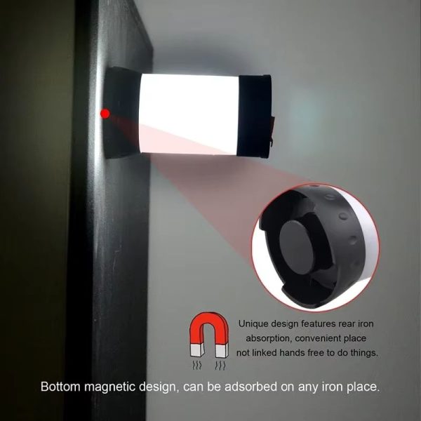 Lanterne de camping rechargeable — 5 modes dont rouge et SOS, base magnétique, 48 h d'autonomie Lanterne de camping rechargeable — vue 4